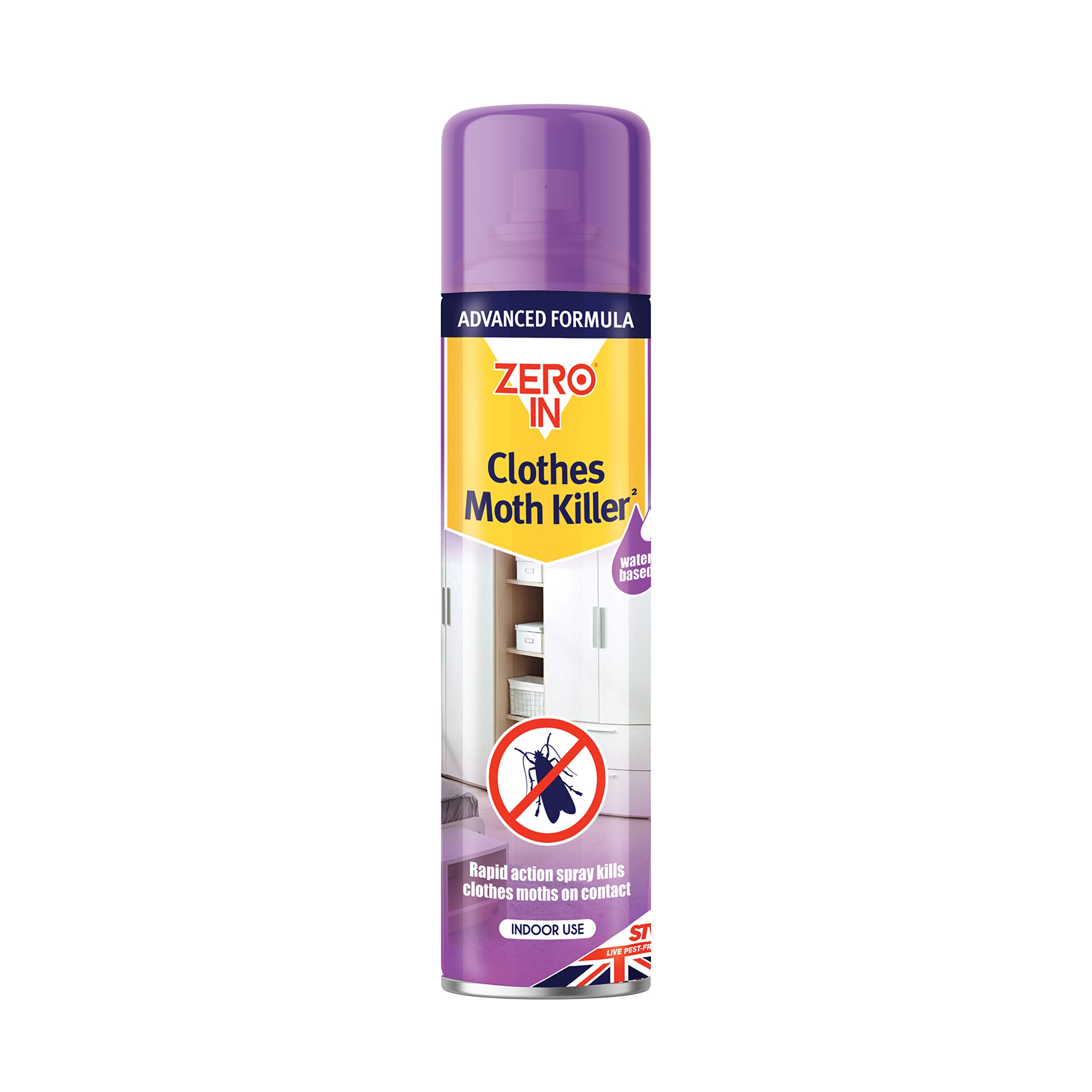 Zero In Clothes Moth Killer, 300 ml Aerosol, Transparent, Surface