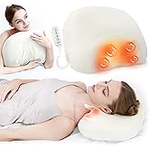 Heyelax Shiatsu Neck Massager Pillow for Pain Relief deep Tissue Before Sleeping, Cervical Neck Massage Pillow with Heat,Cordless & Memory Foam,Thoughtful Gifts for Mom, Dad, Women, Men (Cream)