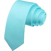 Alizeal Mens 2.36inch Solid Textured Ribbed Tie | Business Formal Daily Wear Perfect for Office Parties Special Occasions