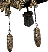 WALPLUS Brown Vintage Cuckoo Wall Clock Flapping Bird Volume Control Battery view 7