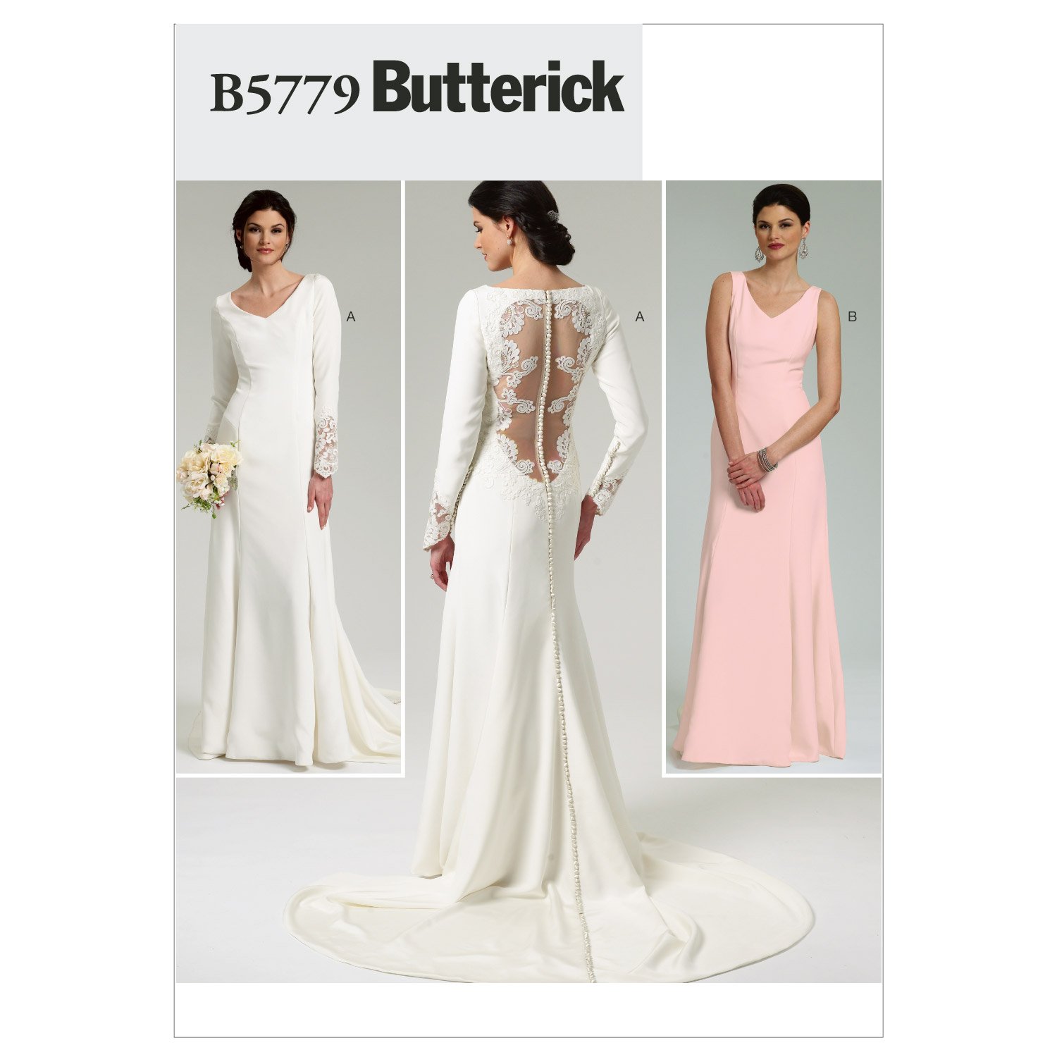 Butterick Patterns B5779 Size AX5 4-6-8-10-12 Misses' Dress, Pack of 1, White
