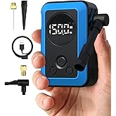 MOVCAN Mini Bike Pump with Gauge, 150PSI Electric Bike Pump Portable, 33s Fast Inflation, Rechargeable Battery, Presta & Schrader Valve Compatible for Bicycle, MTB, E-Bike, Motorcycle Tire