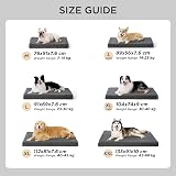 Bedsure Large Dog Bed Orthopedic Crate Mat with Sherpa Cover Grey 91x69x7.6cm view 7