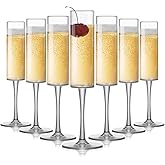 Lueumxc 16 Pack Acrylic Champagne Flutes, 5.5 Oz Unbreakable Goblet Glasses Reusable Champagne Toasting Cups - Modern & Elegant for Wedding Party Anniversary Christmas Birthday