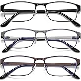 Hubeye Ultra Thin Folding Reading Glasses for Men 2 Pack Blue Light Blocking Compact Computer Foldable Readers With Case