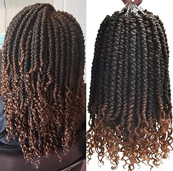 Amazon Com Bomb Twist Crochet Hair Nubian Twist Curly Ends