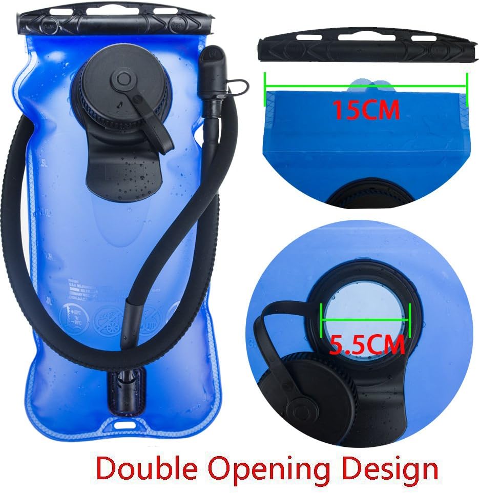 WACOOL 3L 3Liter 100oz BPA Free EVA Hydration Pack Bladder, Leak-Proof Water Reservoir (Blue(Double Opening)) : Sports & Outdoors