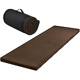 ottostyle.jp 高反発マルチマットレス ポータブル ごろ寝 昼寝 災害時 車中泊 マット プロファイル加工 厚さ6cm ブラウン (60&times;180&times;6cm) 【高密度ウレタンフォーム使用】【体圧分散】【快適睡眠】