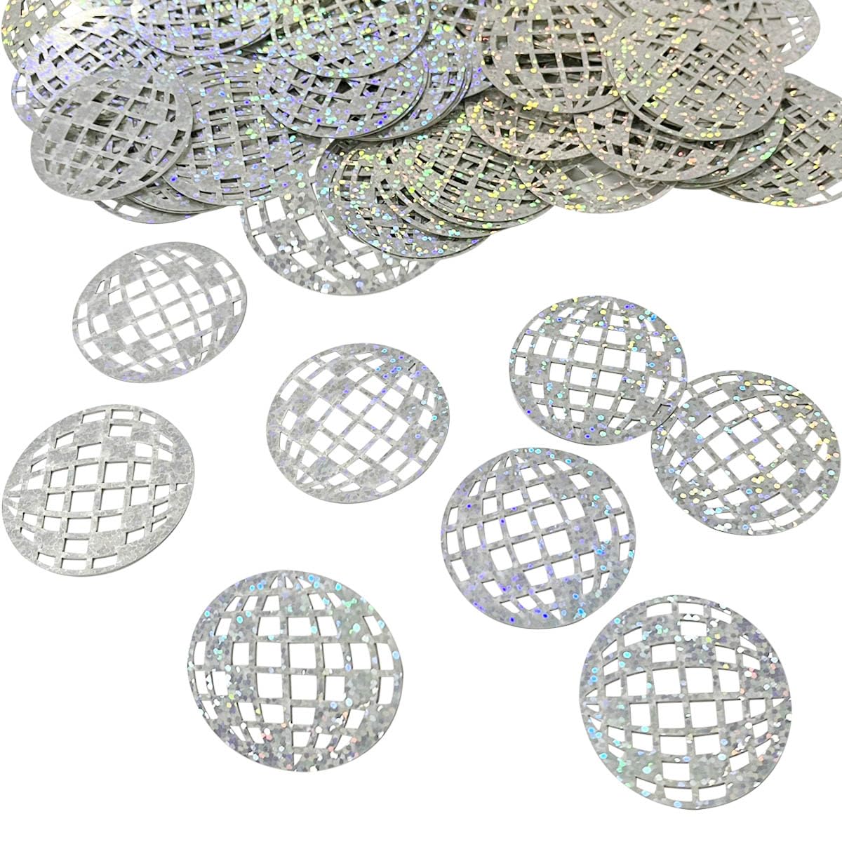 Photo 1 of 100 Pcs Disco Ball Table Confetti, Glitter Disco Party Decorations for 70s 80s Hippie Birthday Party Supplies
