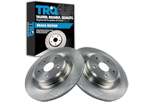 TRQ Rear Brake Rotors Set Vented Compatible with 2019-2020 Subaru Ascent