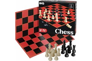 HI-Q Classic Chess Board Game – Educational Strategy Set for Kids, Adults & Beginners – Standard Style Pieces with Folding Board – Family Game Night