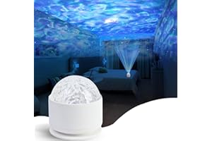 DIATOMITECO Calming Sensory Lights, Sensory Toys for Kids with Autism, Ocean Light Projector with 7 Color Patterns, Light Projects Water Ripple Effects onto Walls and Ceilings, Autism Toy, for Children and Adults