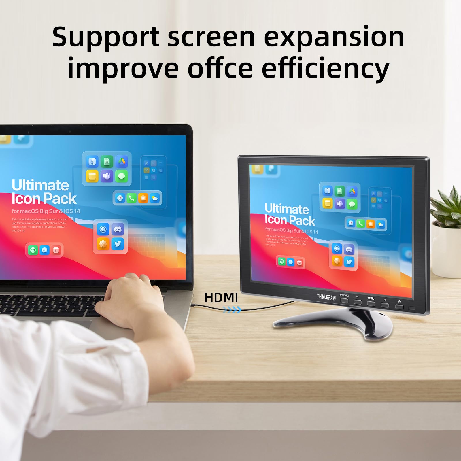 Mua Thinlerain 10.1 Inch Small Computer Monitor, 1920x1200 Mini PC ...