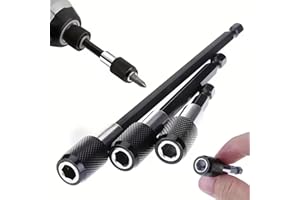 Magnetic Drill Bit Extension Set, Durable Steel Construction, Professional Tool Accessories for Home Improvement, Drill Acces