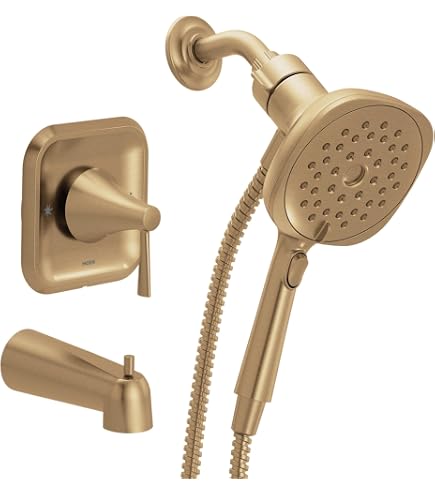 Moen Ronan Bronzed Gold Single-Handle Modern Shower Faucet with