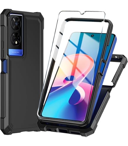 Amazon.com: for TCL 50 XE 5G Case with Glass Screen Protector,TCL 50 XE  Phone Case Dual Layer Design Shock-Absorbent Full Body Protective Slim Soft  Silicone Shockproof Bumper Phone Case for TCL 50XE