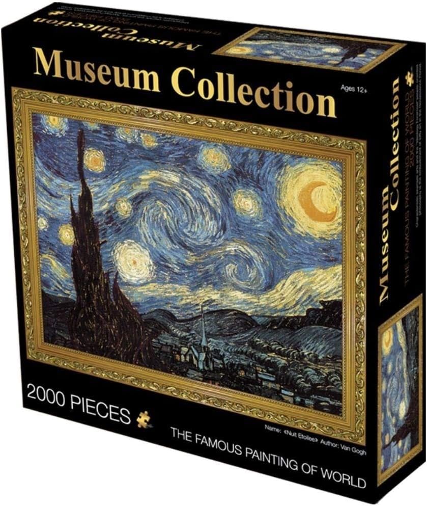 Children's Educational Toys World Famous Painting, Gift Boxed Jigsaw Puzzle, Museum Collection Art,Toys Game for Adults & Kids (Color : M)