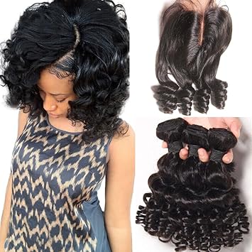 Aliglossy Hair Brazilian Virgin Hair Funmi Hair With Closure Bob