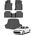 Auxko All Weather Floor Mats Cargo Mat Fit for Toyota Camry AWD 2024 2023 2022 2021 2020 2019 2018 TPE Floor Liner Trunk Mat Camry Accessories All Season Odorless Anti-Slip Black