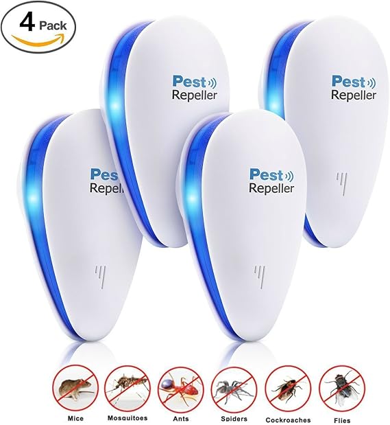 KWY Home ★4 PACK★ Ultrasonic Pest Repeller Indoor Plug In Pest