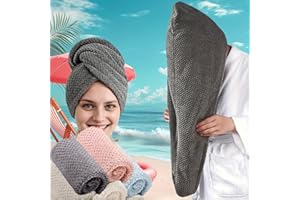 4pcs Microfiber Hair Towel, 300GSM Soft Hair Drying Cap, Simple Solid Color Hair Towel for Bathroom, Super Absorbent Hair Wra