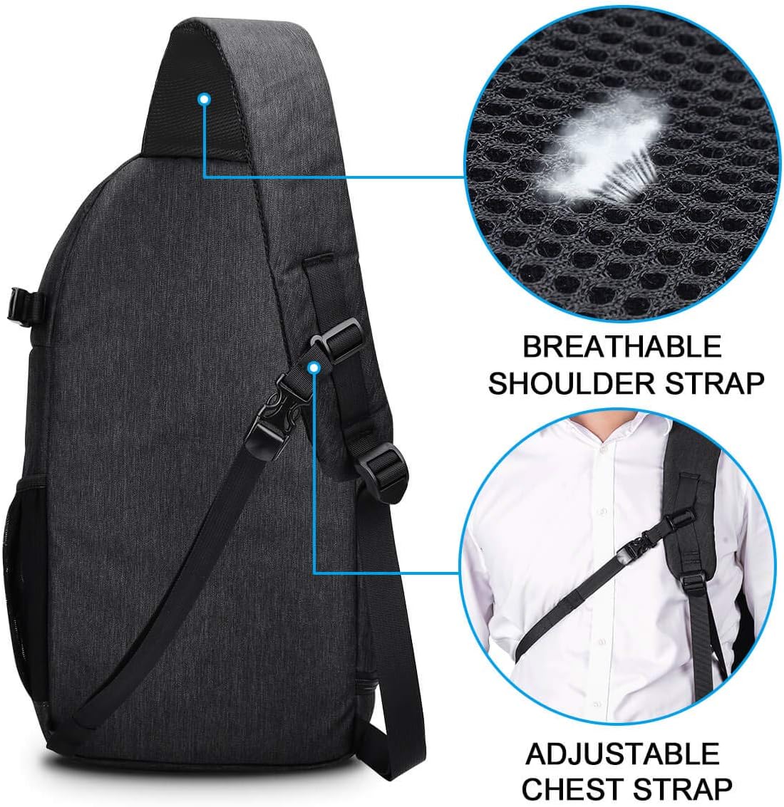 CADEN DSLR Camera Sling Bag Backpack Waterproof, Camera Case Sling Backpack with Tripod Holder, Side Access and Modular Inserts for Mirrorless Cameras Canon Nikon Sony Pentax : Electronics
