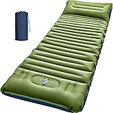 Myxslop Camping Sleeping Pad, Thick 5 Inch Camping Mat with Pillow Built-in Foot Pump Ultralight Inflatable Sleeping Pads for Camping, Backpacking, Hiking, Tent