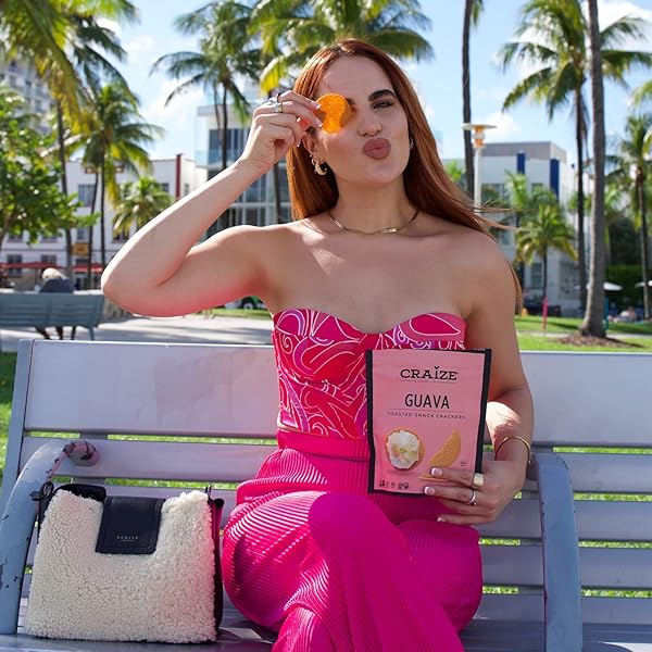 CRAIZE GUAVA CRISPS | GLUTEN FREE, VEGAN, KOSHER, TOASTED CORN CRACKERS | 4 OZ EACH