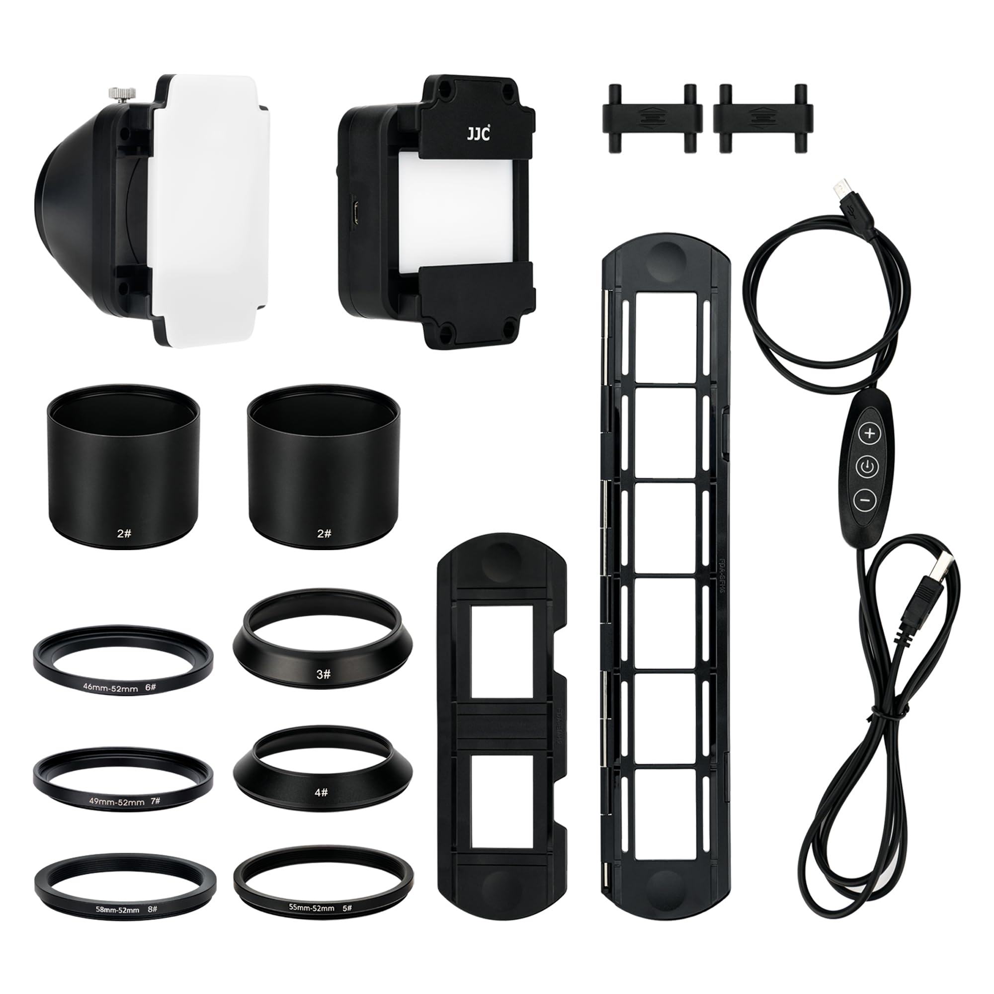 JJC 35mm Film Negative Digitizing Scanner with LED Light Set, Slide & Film Holder for Digital Photos Restore