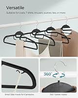 SONGMICS Plastic Hangers CRP041P01 0.5 cm Thick 41.5 cm Wide Pink/Dark Grey 20 view 7