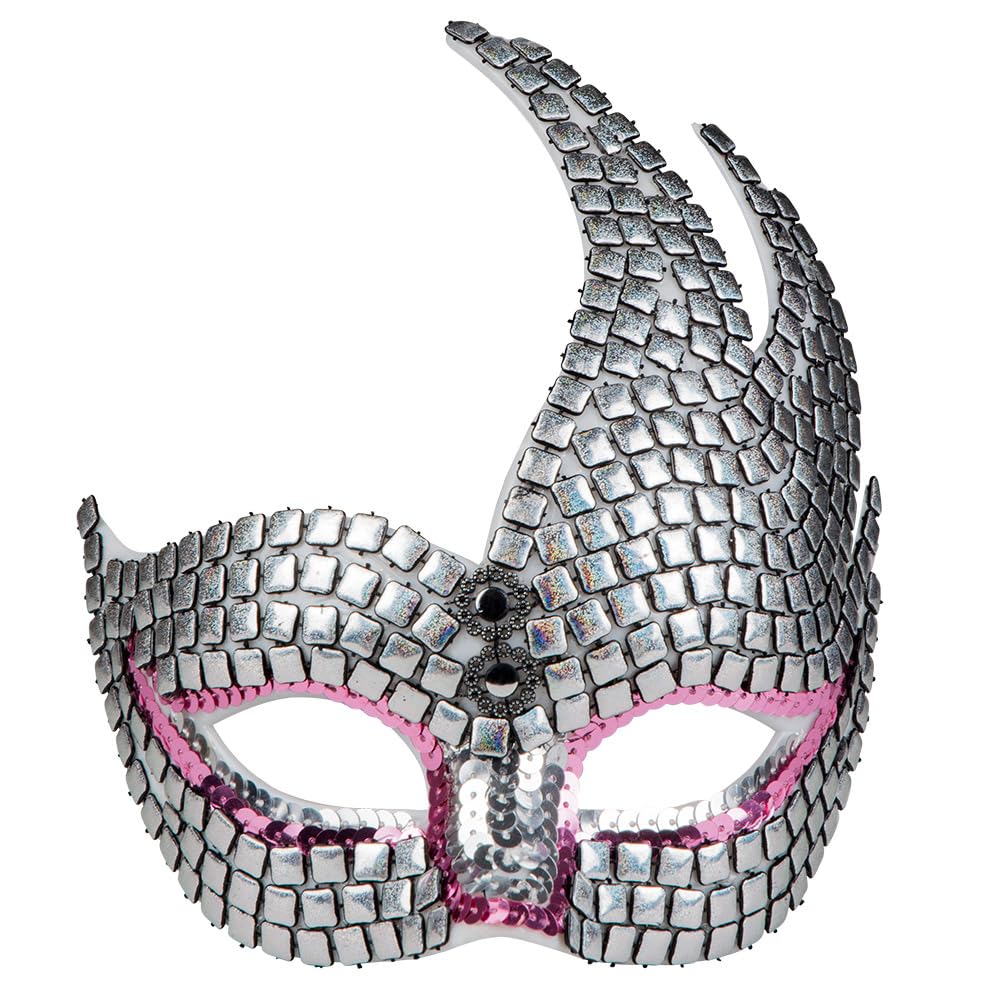 Boland 00286 Venetian Mosaic Mask Silver