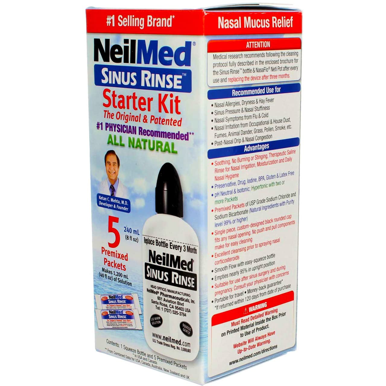 NeilMed Sinus Rinse Starter Kit 1 Each (Pack of 4)