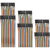 EDGELEC 120pcs 10cm Dupont Wire Female to Female Breadboard Jumper Wires 3.9 inch 1pin-1pin 2.54mm Connector Multicolored Rib
