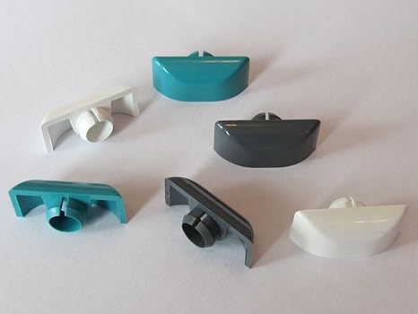 Design-Entwässerungskappe half-pipe weiß (VE: 20 Stück)