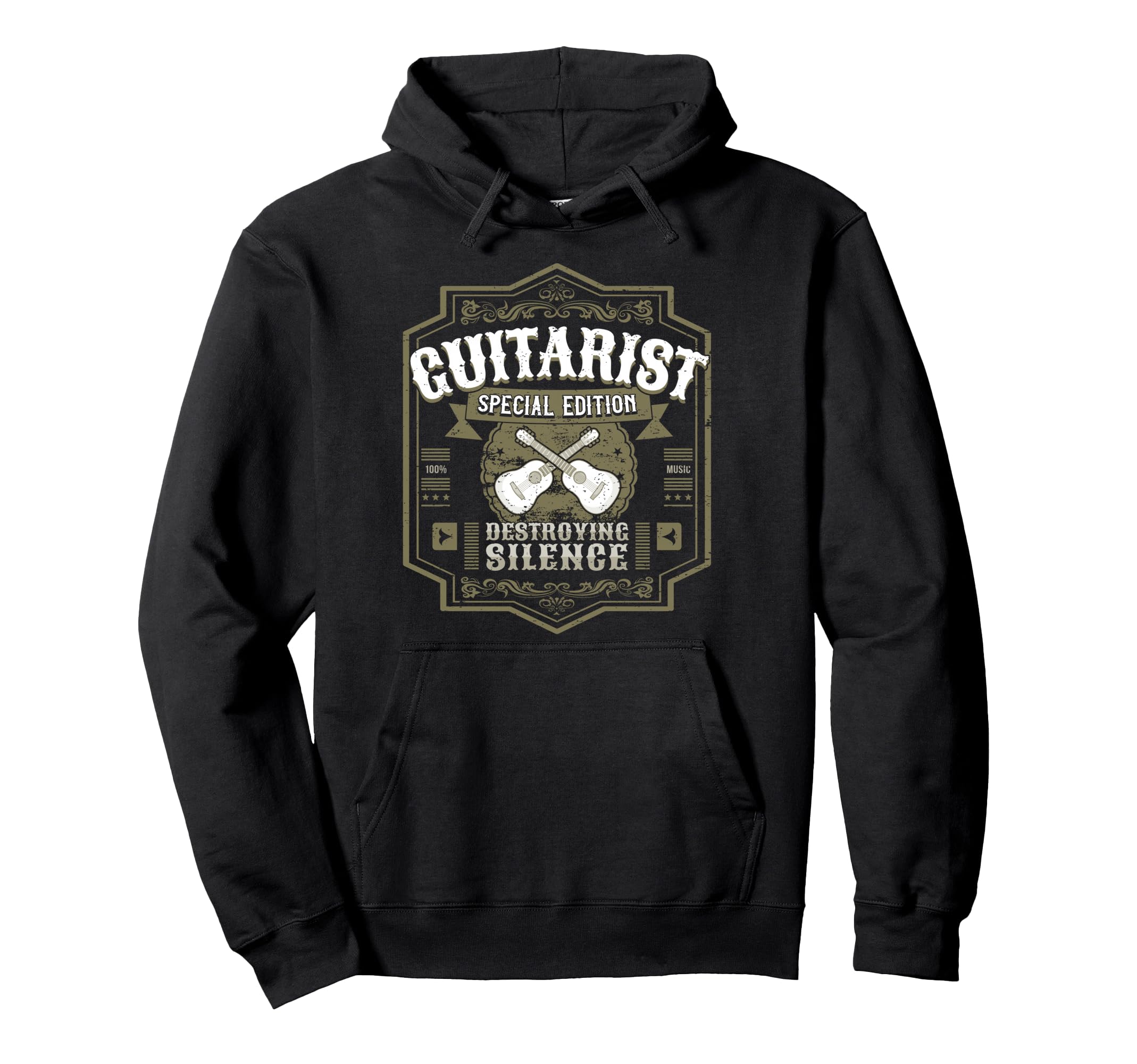 Guitarist Guitar Player Design I Destroying Silence Vintage Pullover Hoodie
