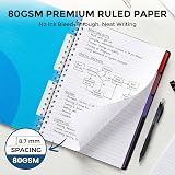 Koogel Spiral Notebook with Removable Dividers 5 Sections PVC Cover 110 Sheets view 3