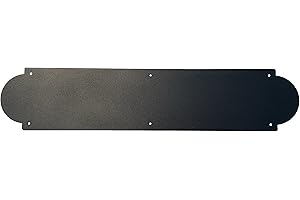 WEST WIND HOME Door Kick Plates - Kick Plates for Exterior Doors - Our Country Door Plates are Designed for 30 Inch Door - 1/8" Aluminum Black Powder Coating - Paintable - 26 x 5.5 Inches - Countersink Screw Mount