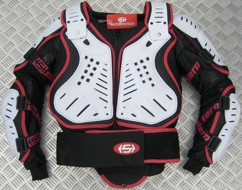 ADULT SMALL Motocross / Mountain Bike / BMX Body Armour Stern Bionic Suit White (Chest 37/38")