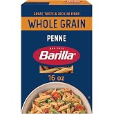 Barilla Whole Grain Penne Pasta, 16 oz. Box - Non-GMO, Made With 100% Whole Grain Durum Wheat - Great Source of Fiber