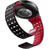 Bandletic Magnetic Silicone Band Compatible with Samsung Galaxy Watch 7 6 5 4 FE 40mm 44mm/for Galaxy Watch 6 4 Classic 43mm 47mm 42mm 46mm/Watch 5 Pro 45mm, 20mm No Gap Sport Strap for Men Women