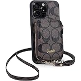 gopart Protective Cover Wallet Cases for iPhone 15 Pro Max with Card Holder and Removable Strap for iPone 15 Pro Max 6.7 inch Brown