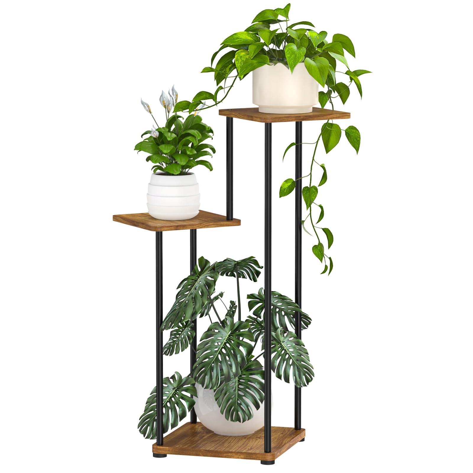 Digtokore Plant Stand Indoor, 3-Tier Tall Plant Stands Plant Shelf Indoor Clearance, Corner Display Rack Flower Pot Holder, Metal Flower Shelves for Multiple Plants