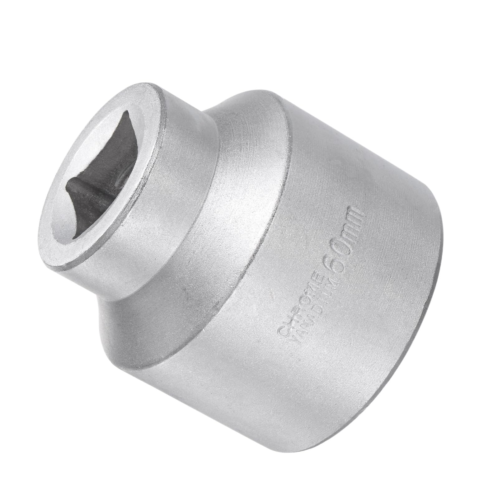 CoCud 12-Point Impact Socket, 1" Square Drive 60mm Socket, 45# Steel Radiused Corner Design Standard Impact Socket - (Application: for General Repairs)