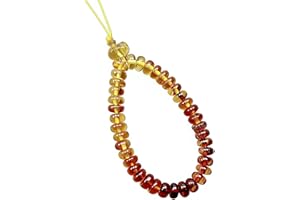 Natural Amber Gradient Color Small Spacer Beads Phone Lanyard Bag Charm, Non-Elastic Amber Lanyard, DIY Craft Accessories for