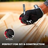 Barbarossa Double-Stitched Work Gloves - Heavy Duty Safety Utility Mechanics view 5