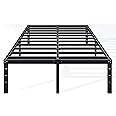Hafenpo 18 Inch Queen Bed Frame - Sturdy Metal Platform Queen Size, No Box Spring Needed, Heavy Duty, Easy Assembly, Strong Bearing Capacity, Under Bed Storage, Black