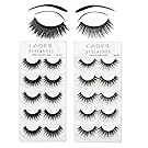 False Eyelashes - 10 Pair Multipack Natural 3D False Eyelashes Natural Look For Makeup Eyelashes Extension.