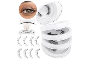 WENDY LASHES Natural Look Magnetic Eyelashes with Applicator: 4 Pairs, Reusable Magnetic Lashes, No Glue & Liner Needed, 079+B01, 250102