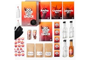 Craftly DIY Hot Sauce Making Kit | Includes Cayenne, Carolina Reaper, Jalapeño, Charapita | Gift for Birthdays, Anniversaries | Gift idea for men and women | Birthday Gift for Him, Her