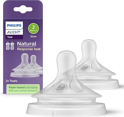 Philips Avent Natural Response Bottle Teat 2x Flow 2 0+ BPA Free SCY962/02
